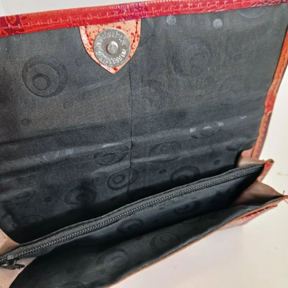 Genuine Leather Shantiniketan Clutch Women's Wallet Boho Handmade